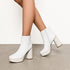 DAMENMODE PLATEAU BLOCKABSATZ STIEFELETTEN KOMFORT ELEGANT SCHUHE
